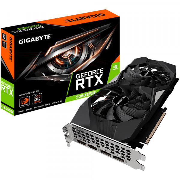 Фото - Видеокарта Gigabyte GeForce RTX 2060 Super Windforce OC 8GB GDDR6 256bit (GV-N206SWF2OC-8GD)