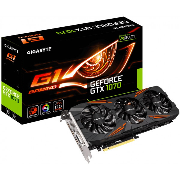Фото - Видеокарта Gigabyte nVidia GeForce GTX 1070 8GB GDDR5 256-bit (GV-N1070G1 GAMING-8GD)