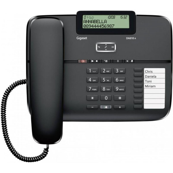 Фото - Телефон шнуровой Gigaset DA810A Black (S30350-S214-N101)