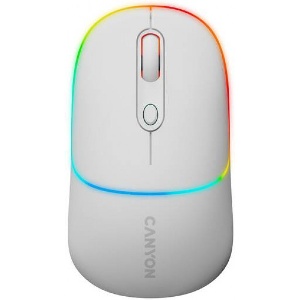 Фото - Мышь беспроводная Canyon MW-22 Dual Band RGB Wireless Snow White (CNS-CMSW22SW)