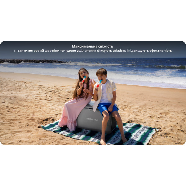 Фото - Холодильник автомобильный EcoFlow Glacier 45L з акумулятором (EFGLACIER45L-EU-NBOX/ZYDBX100-EB)