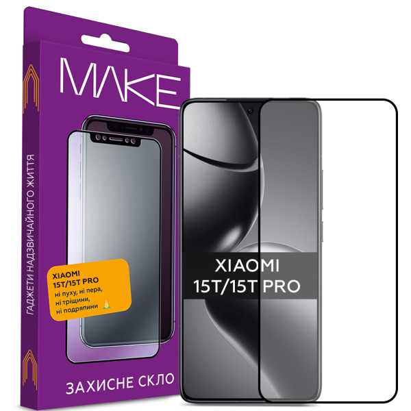 Фото - Защитное стекло для смартфона MAKE For Xiaomi 15T/15T Pro (MGF-X15T/15TP)