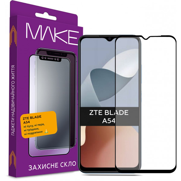 Фото - Защитное стекло для смартфона MAKE FCFG ZTE Blade A54 (MGF-ZBA54)