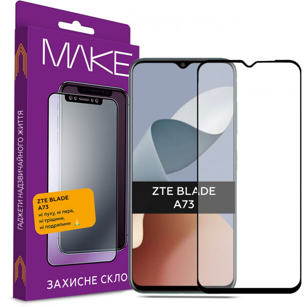 Фото - Защитное стекло для смартфона MAKE FCFG ZTE Blade A73 (MGF-ZBA73)