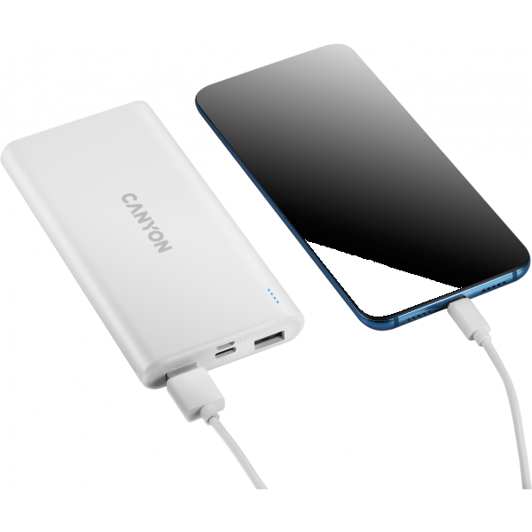 Фото - Батарея мобильная Canyon 10000mAh White (CNE-CPB1006W)