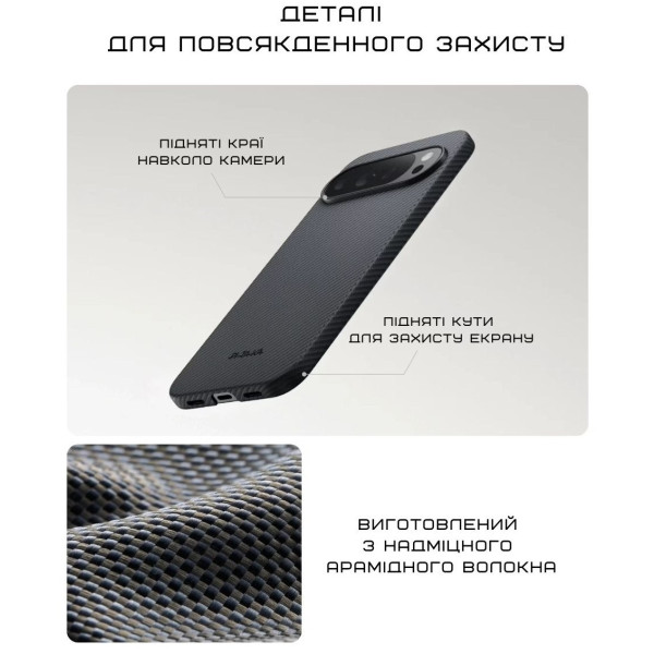 Фото - Чехол для смартфона Pitaka Ultra-Slim Case Classic Twill 600D Black/Grey for Google Pixel 10 Pro XL (GPB2503)