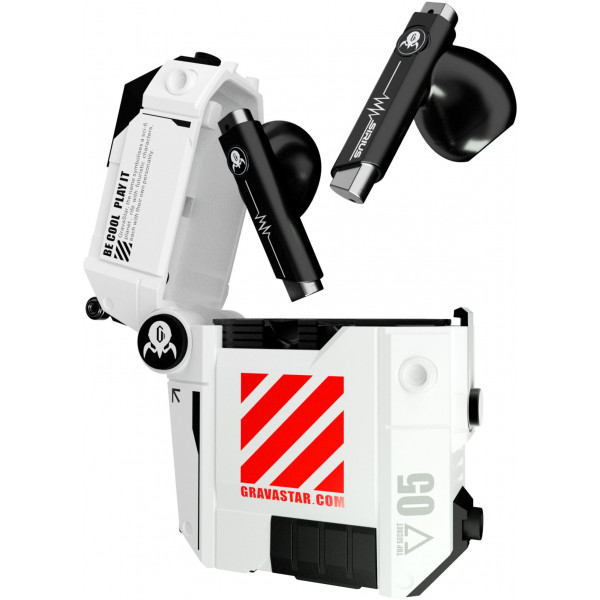 Фото - Наушники вкладыши беспроводные TWS GravaStar Sirius P5 Defense Mecha (GRAVASTARP5_MECHA_WHT_V2) Фото - Наушники вкладыши беспроводные TWS GravaStar Sirius P5 Defense Mecha (GRAVASTARP5_MECHA_WHT_V2)