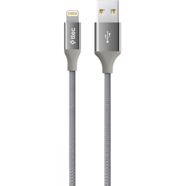 Фото - Кабель синхронизации данных Ttec USB - Lightning AlumiCable 1.2m Space Gray (2DK16UG)