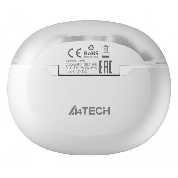 Фото - Наушники вкладыши беспроводные TWS A4tech B25 Grayish White