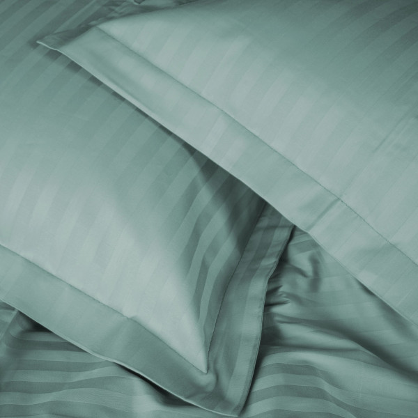 Фото - Комплект постельного белья детский MirSon Satin Stripe 30-0015 Green Wave 110х140 (2200005246245)