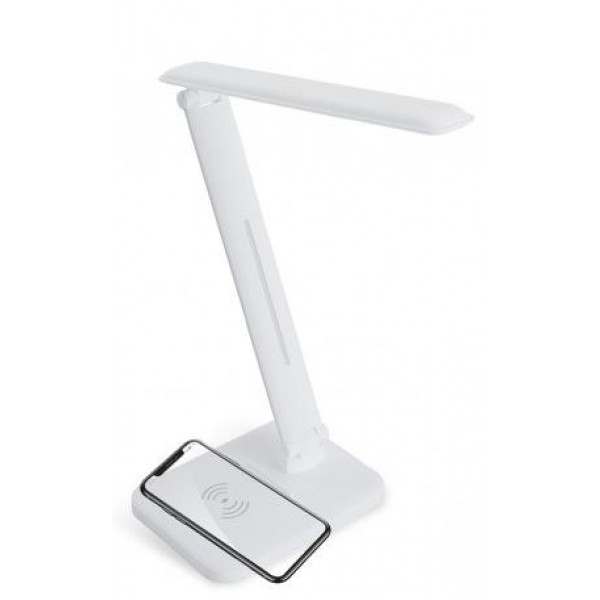 Фото - Настольная лампа Maxus DL 13W 4100K WH Wireless charger (1-MDL-13W-WHQi)