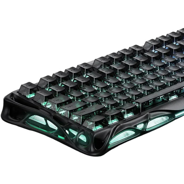 Фото - Клавиатура проводная игровая GravaStar Mercury V75 80keys, Magnetic Jade Pro, 8K, USB-A, RGB, Stealth Black (GS_V75_BLK)
