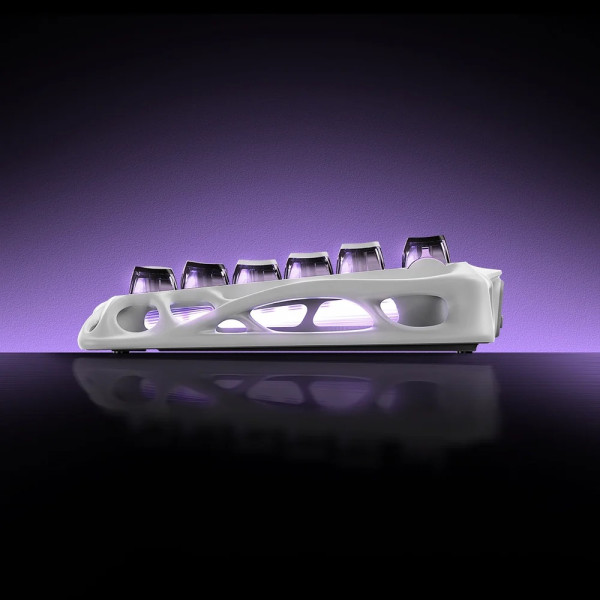 Фото - Клавиатура проводная игровая GravaStar Mercury V75 80keys, Magnetic Jade Pro, 8K, USB-A, RGB, Mecha Gray (GS_V75_GWT)