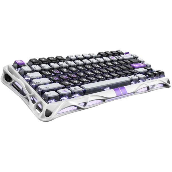 Фото - Клавиатура проводная игровая GravaStar Mercury V75 80keys, Magnetic Jade Pro, 8K, USB-A, RGB, Mecha Gray (GS_V75_GWT)