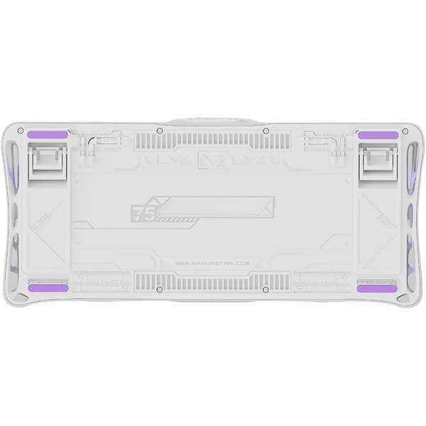 Фото - Клавиатура проводная игровая GravaStar Mercury V75 80keys, Magnetic Jade Pro, 8K, USB-A, RGB, Mecha Gray (GS_V75_GWT)