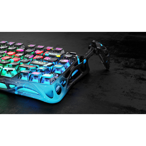 Фото - Клавиатура проводная игровая GravaStar Mercury V75 Pro 80keys, Magnetic Jade Gaming, 8K, USB-A, RGB, Neon Graffiti (GS_V75_PRO_CG_BLK)