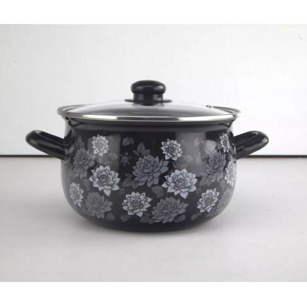 Фото - Кастрюля Gusto GT-T-116-LN Лепестки ночи 16 см 2.1 л