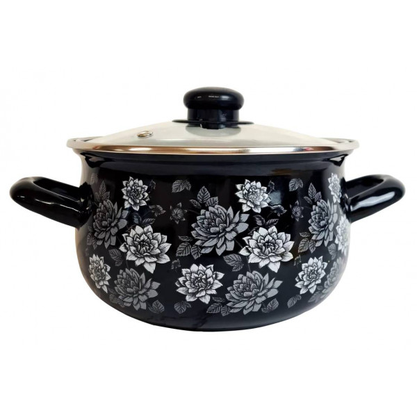 Фото - Кастрюля Gusto Лепестки ночи 3,1 л GT-T-118-LN