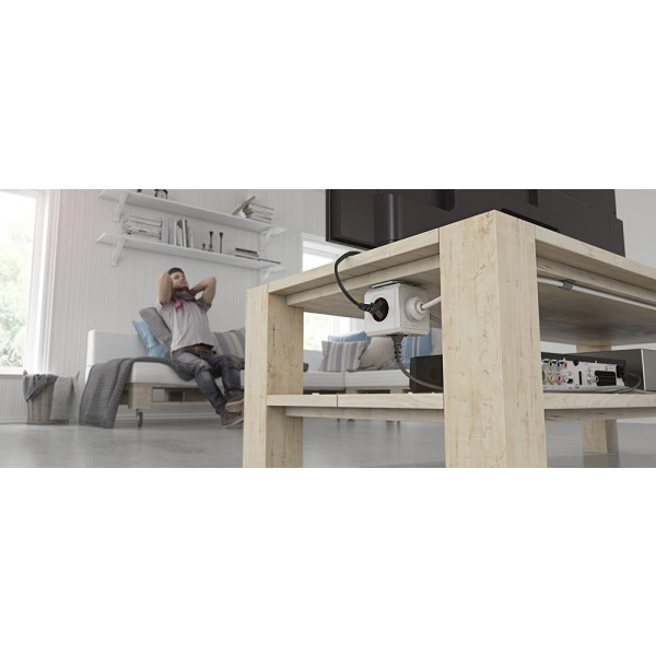 Фото - Удлинитель 220В Allocacoc Powercube Extended 1.5m 4р+ 2 USB Gray (1402GY/DEEUPC)