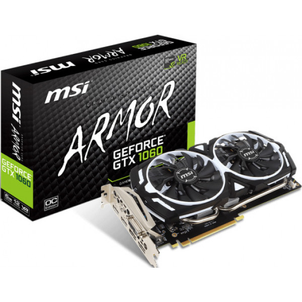 Фото - Видеокарта MSI nVidia GeForce GTX1060 Armor OC 6GB GDDR5 (GTX 1060 ARMOR 6G OCV1)