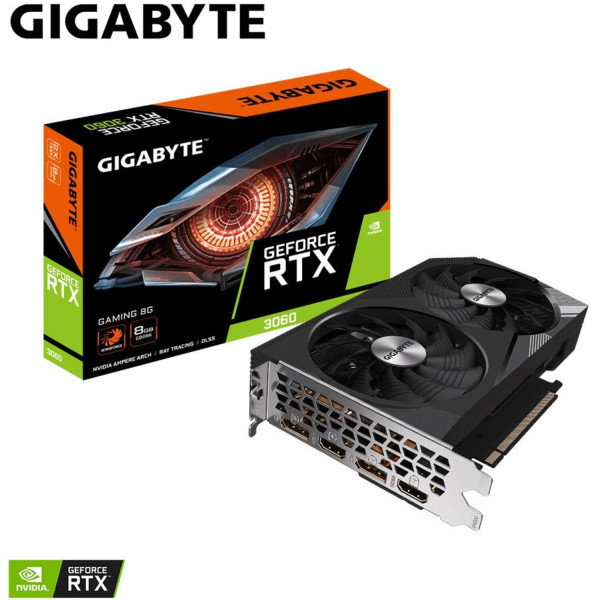 Фото - Видеокарта Gigabyte GeForce RTX 3060 8GB GDDR6 GAMING (GV-N3060GAMING-8GD)