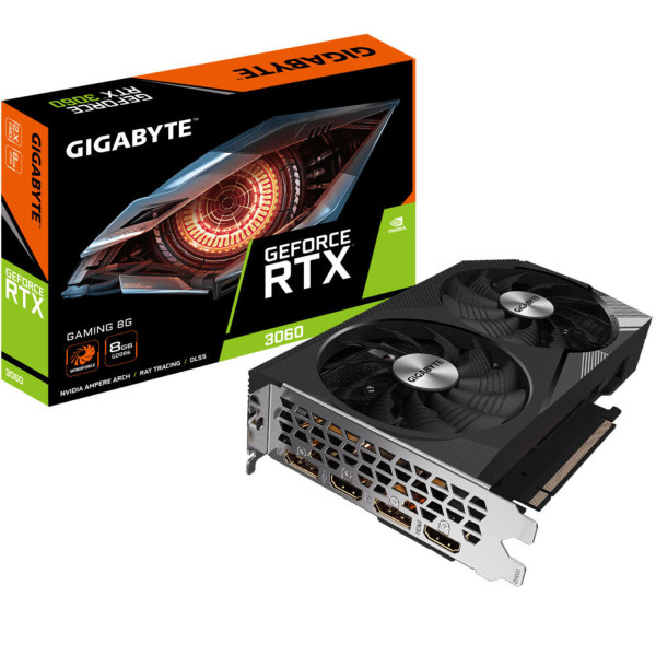 Фото - Видеокарта Gigabyte GeForce RTX 3060 8GB GDDR6 GAMING (GV-N3060GAMING-8GD)