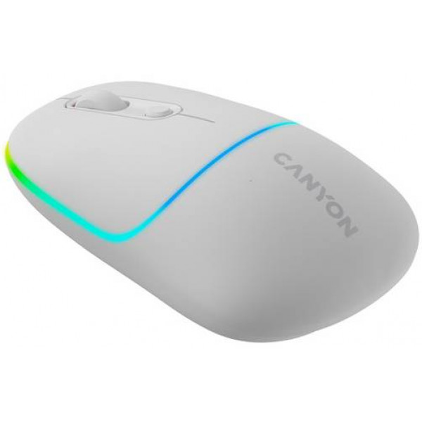 Фото - Мышь беспроводная Canyon MW-22 Dual Band RGB Wireless Snow White (CNS-CMSW22SW)