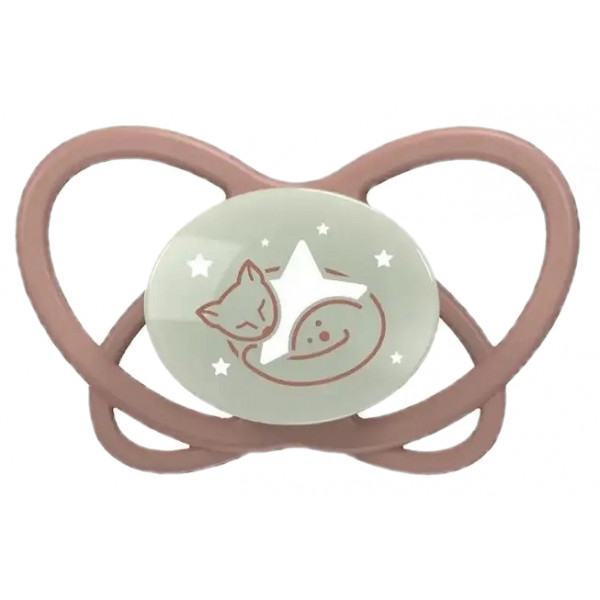 Фото - Ортодонтическая пустышка NIP Моя бабочка НОЧЬ Бежевая 2 шт. (38653-51)