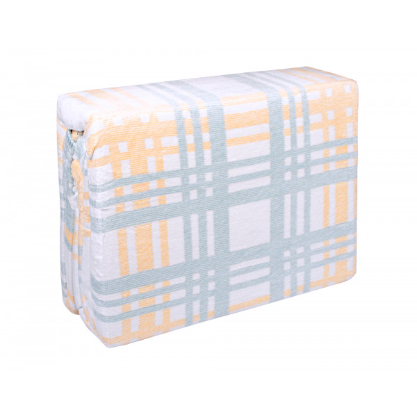 Фото - Плед евро Клеточка сине желтая 200х220 (168830)