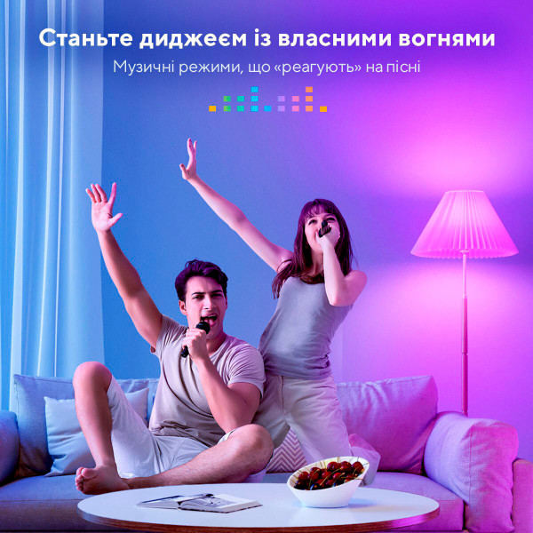 Фото - Умная лампа Govee H6004, E27, 9W, 800Lm, 2700K-6400K, RGB, WI-FI/Bluetooth White (H6004CC1)