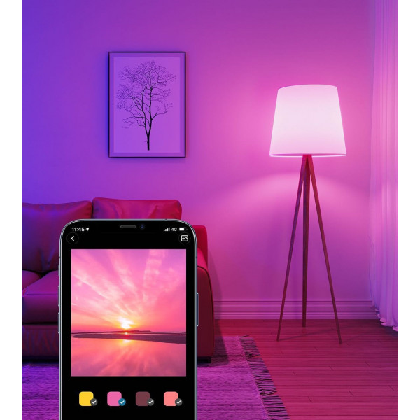 Фото - Умная лампа Govee H6004, E27, 9W, 800Lm, 2700K-6400K, RGB, WI-FI/Bluetooth White (H6004CC1)