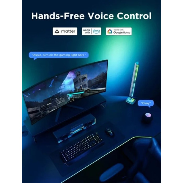 Фото - Умный торшер Govee H6048 Gaming Light Bars Pro Black (H8048C81)