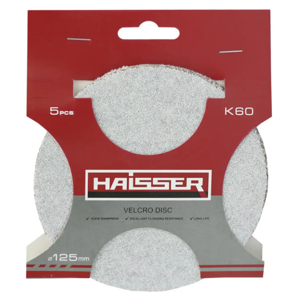 Фото - Круг шлифовальный Haisser 125 мм, k 60 5 шт. (5315310)