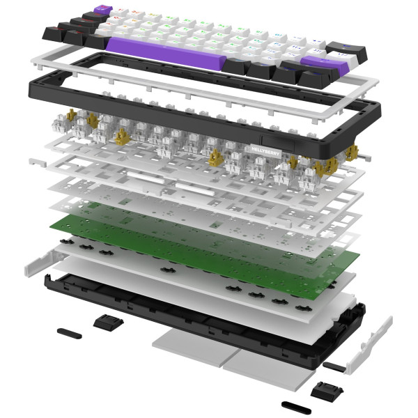 Фото - Клавиатура проводная игровая Hator Hellyberry HK60 White-Violet (HK60)