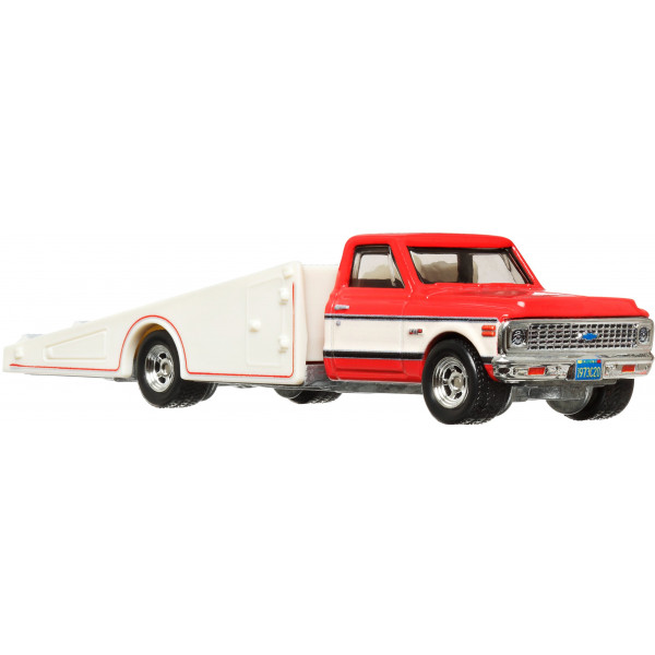 Фото - Коллекционная машина Hot Wheels 61 Impala и транспортер 72 Chevy Ramp Truck серии "Car Culture" (FLF56/HKF40)