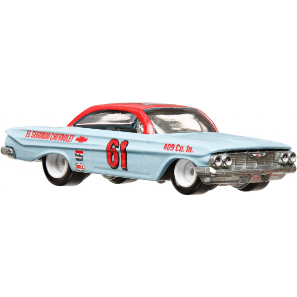 Фото - Коллекционная машина Hot Wheels 61 Impala и транспортер 72 Chevy Ramp Truck серии "Car Culture" (FLF56/HKF40)