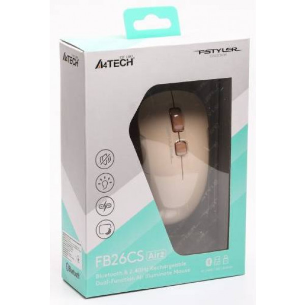 Фото - Мышь беспроводная A4tech FB26CS Air2 (Cafe Latte)