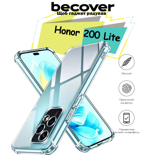 Фото - Чехол для смартфона BeCover Anti-Shock for Honor 200 Lite Clear (713147)