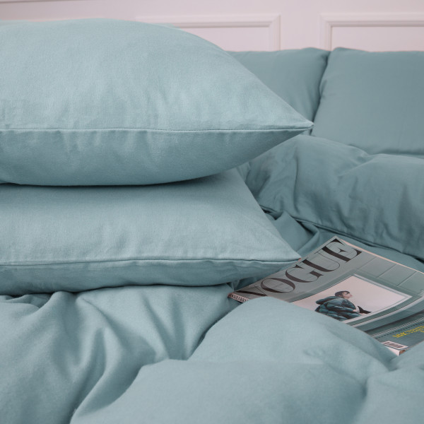 Фото - Простынь двуспальная MirSon Фланель 006 Menthol 180x200 см (2200009650512)