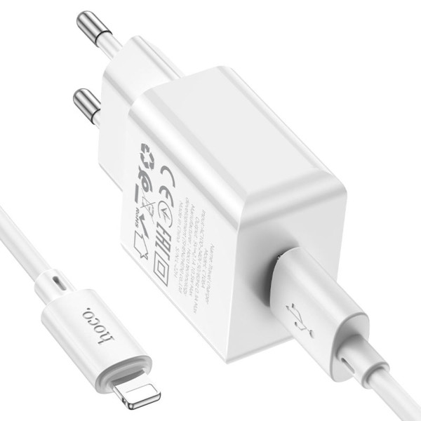 Фото - Сетевое зарядное устройство HOCO C106A 10.5W White (6931474783899)