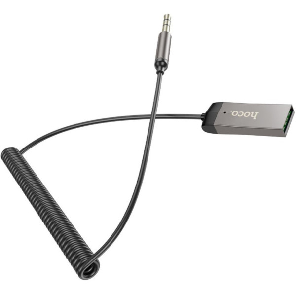 Фото - Беспроводной адаптер автомобильный HOCO E78 Black Metal Gray (6942007605663)