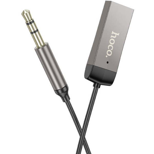 Фото - Беспроводной адаптер автомобильный HOCO E78 Black Metal Gray (6942007605663)