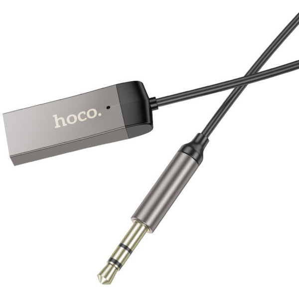 Фото - Беспроводной адаптер автомобильный HOCO E78 Black Metal Gray (6942007605663)