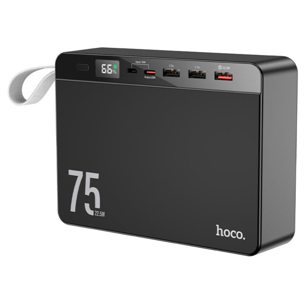 Фото - Батарея мобильная HOCO J94 Overlord 22.5W 75000mAh Black (6931474779175)