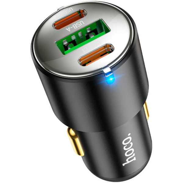 Фото - Автомобильное зарядное устройство HOCO NZ6 PD45W 3-port(2C1A) Black (6931474765185)