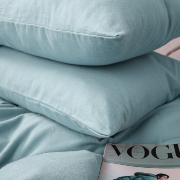 Фото - Простынь двуспальная MirSon Фланель 006 Menthol 180x200 см (2200009650512)