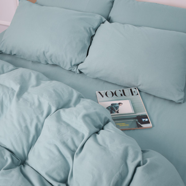 Фото - Простынь двуспальная MirSon Фланель 006 Menthol 180x200 см (2200009650512)