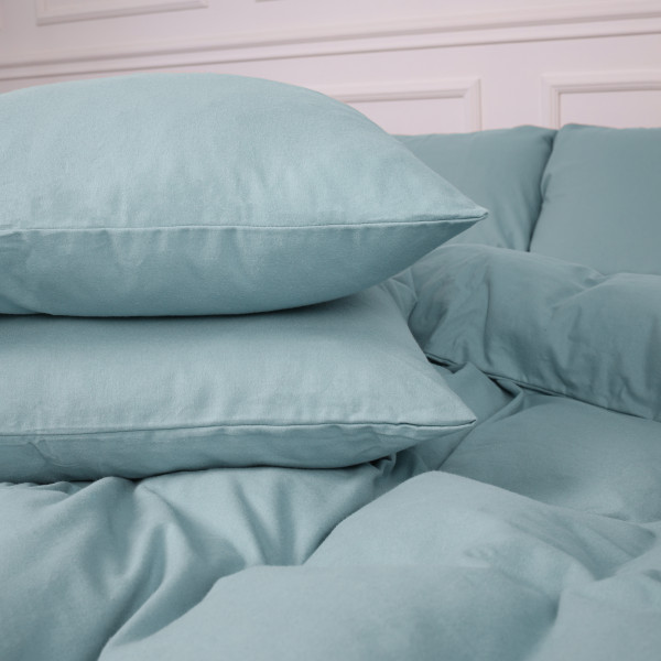 Фото - Простынь двуспальная MirSon Фланель 006 Menthol 180x200 см (2200009650512)