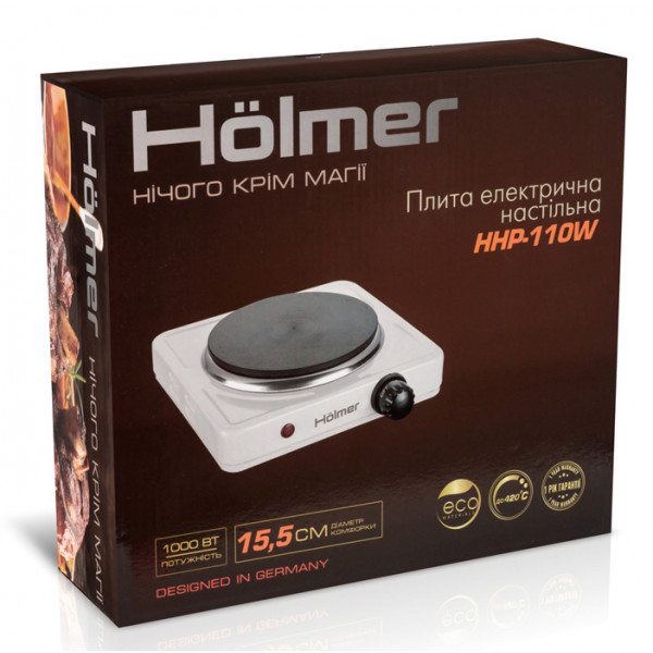 Фото - Уценка - Плита электрическая настольная Holmer HHP-110W