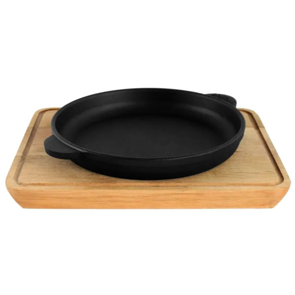 Фото - Сковорода универсальная Brizoll H1425-D HoReCa 140х25 мм, порционная с подставкой